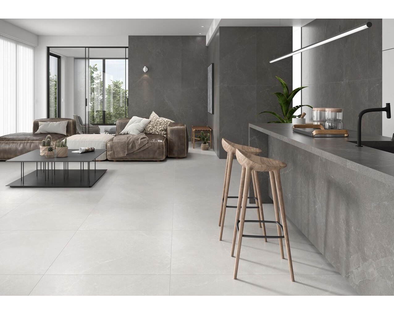 Argenta Storm płytka ścienno-podłogowa 120x60 cm biała-szara