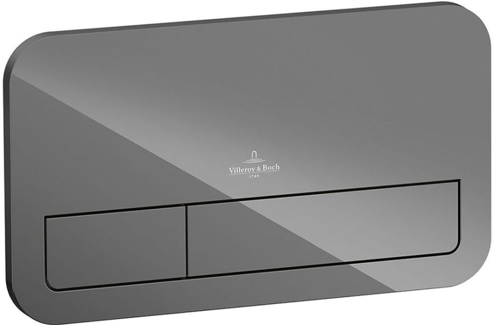 Villeroy & Boch ViConnect M200 przycisk spłukujący do WC szkło szary błyszczący 922400RA