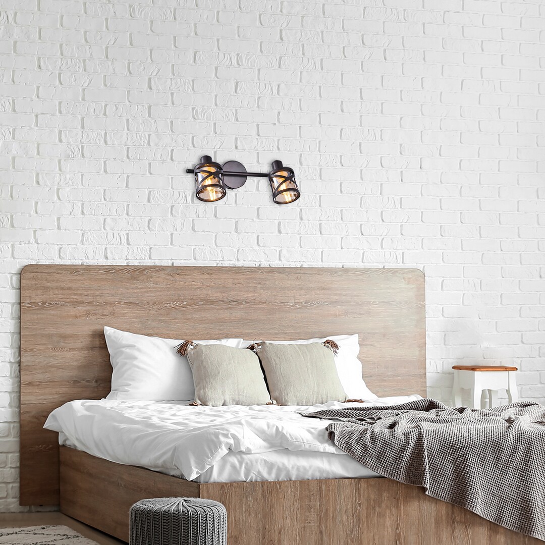 Rabalux Oberon kinkiet 2x40W brązowy/bursztynowy 5336 - Wysyłka w 24h