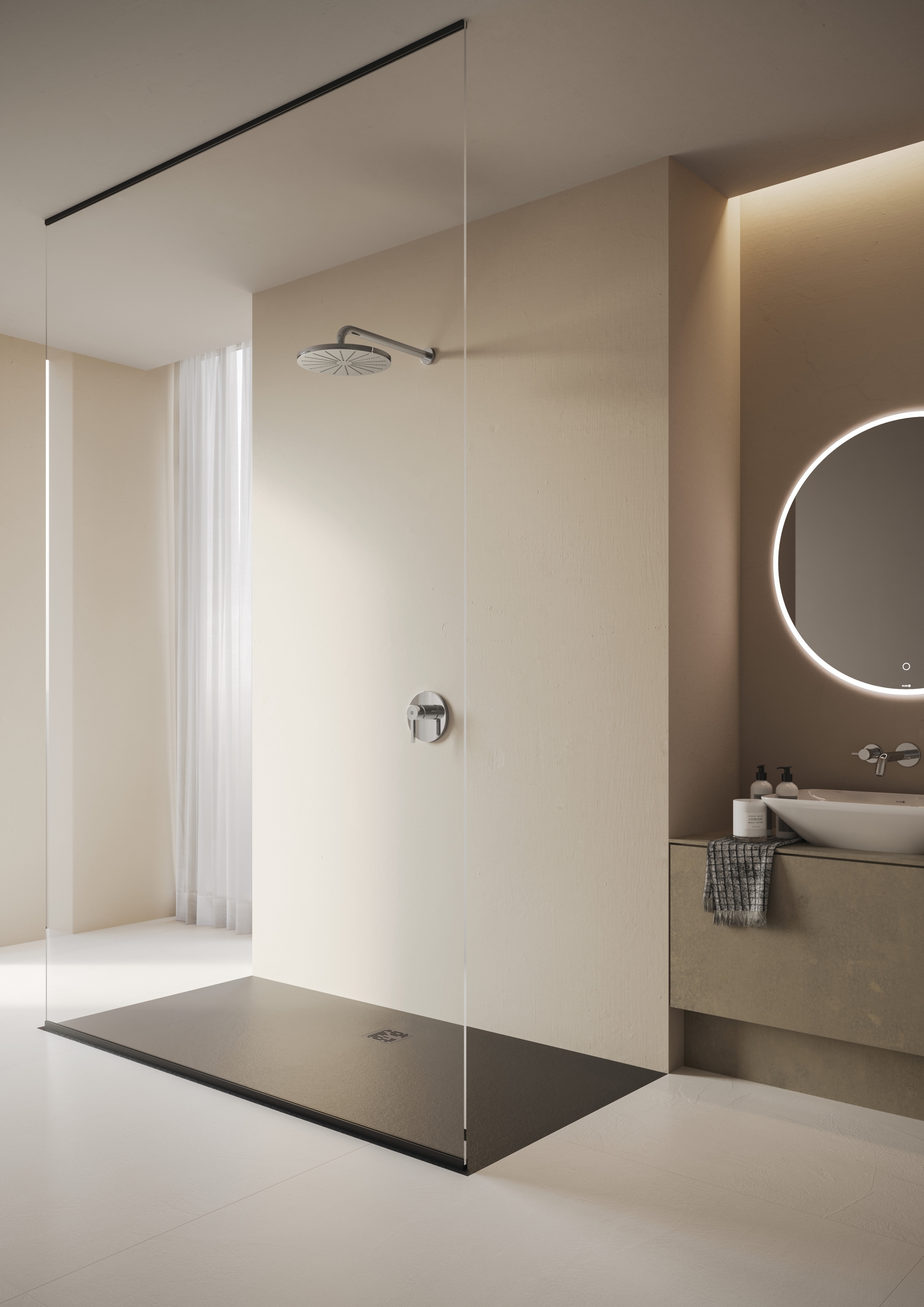 Kludi Terra brodzik prostokątny 170x80 cm czarny mat 08DW2039