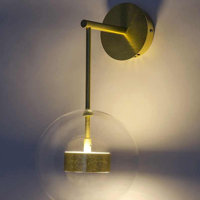 King Home Capri kinkiet 2x7W złoty/szkło przezroczyste XCW9148-1