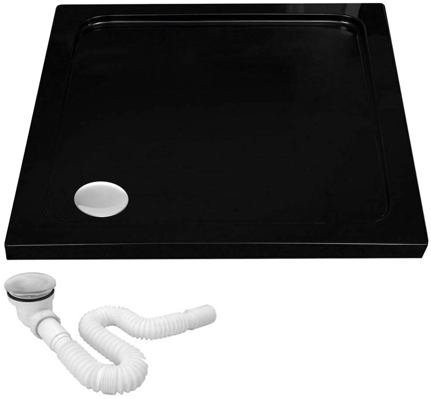 Rea Savoy brodzik 80x80 cm kwadratowy czarny REA-K4804