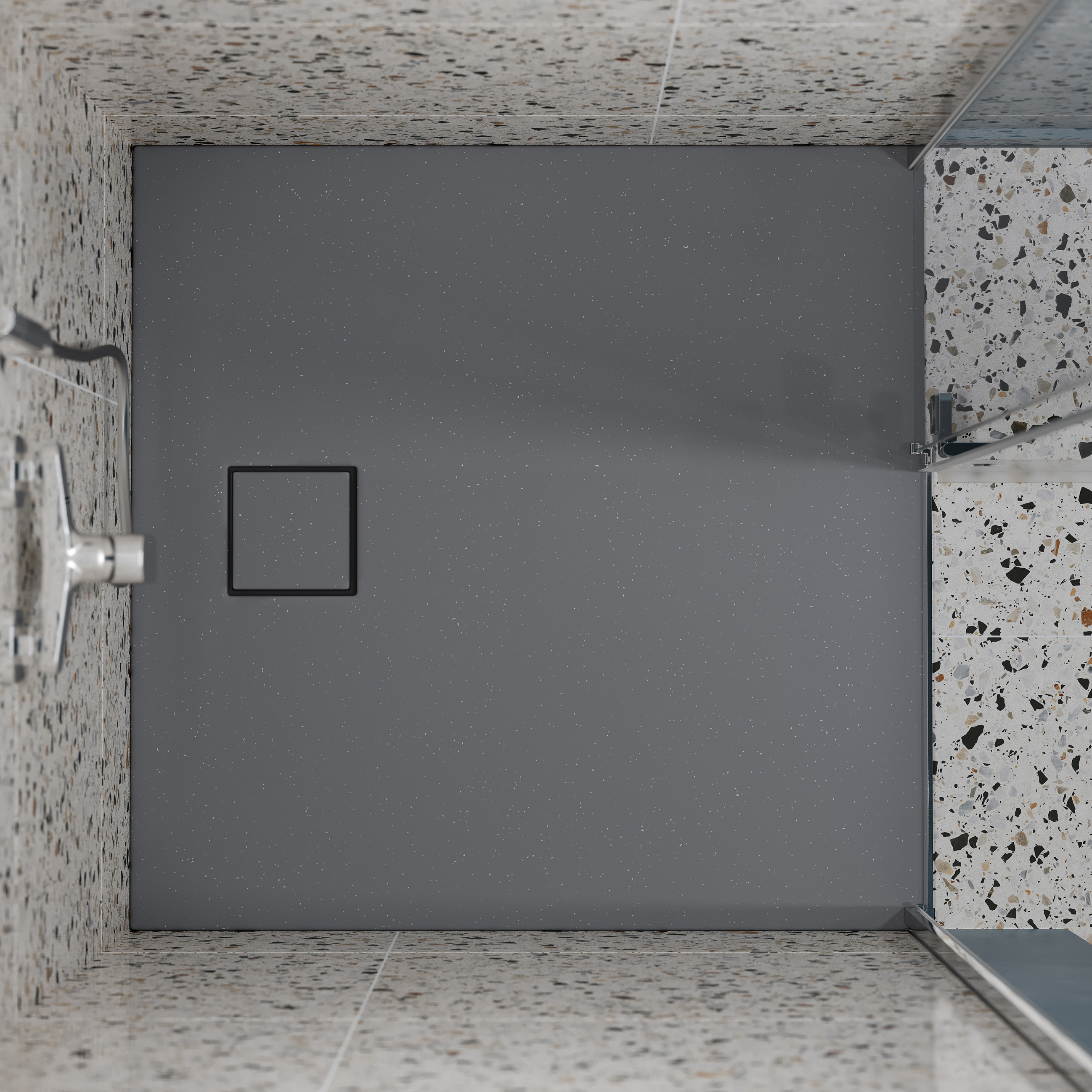 Cersanit Tako Slim brodzik 90x90 cm kwadratowy szary mat S932-162 - Wysyłka w 24h