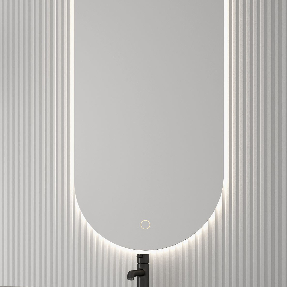 Oltens Nordlis lustro 40x90 cm owalne z oświetleniem od tyłu z matą grzewczą 64113000 - Wysyłka w 24h