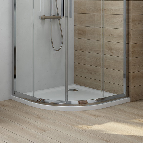 Oltens Superior brodzik półokrągły 80x80 cm biały 16001000 - Wysyłka w 24h