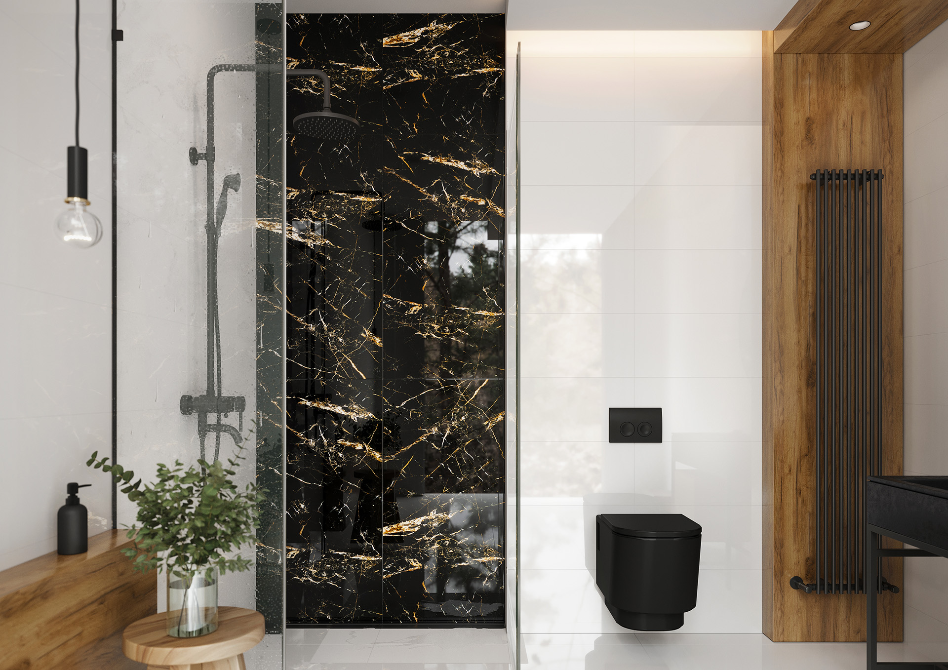 Ceramstic Granderoca Estal Poler płytka podłogowa 120x60 cm czarny połysk