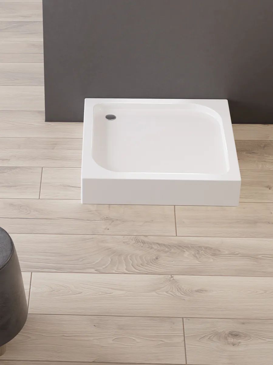 New Trendy Domio brodzik 90x90 cm kwadratowy biały B-0348