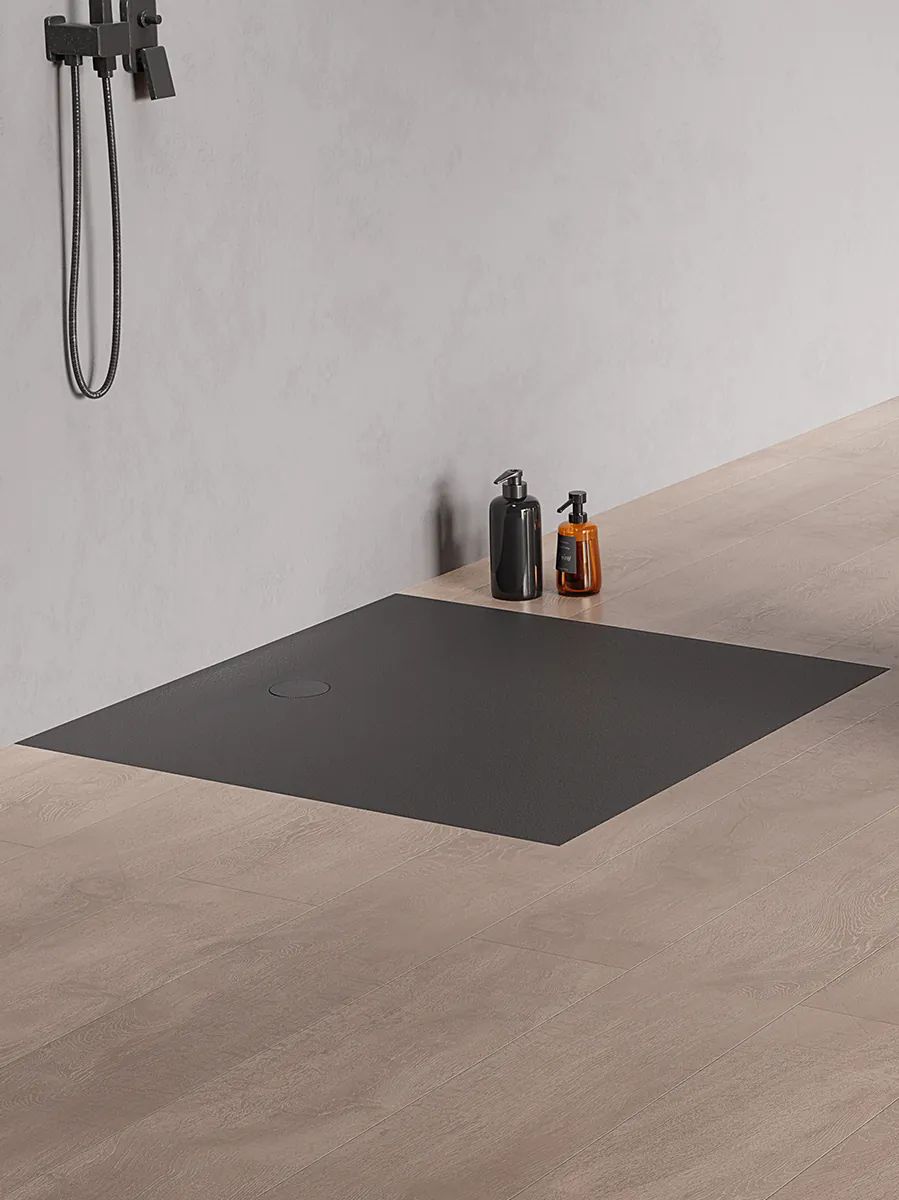 New Trendy Nex Shade brodzik 90x90 cm kwadratowy antracyt B-0501