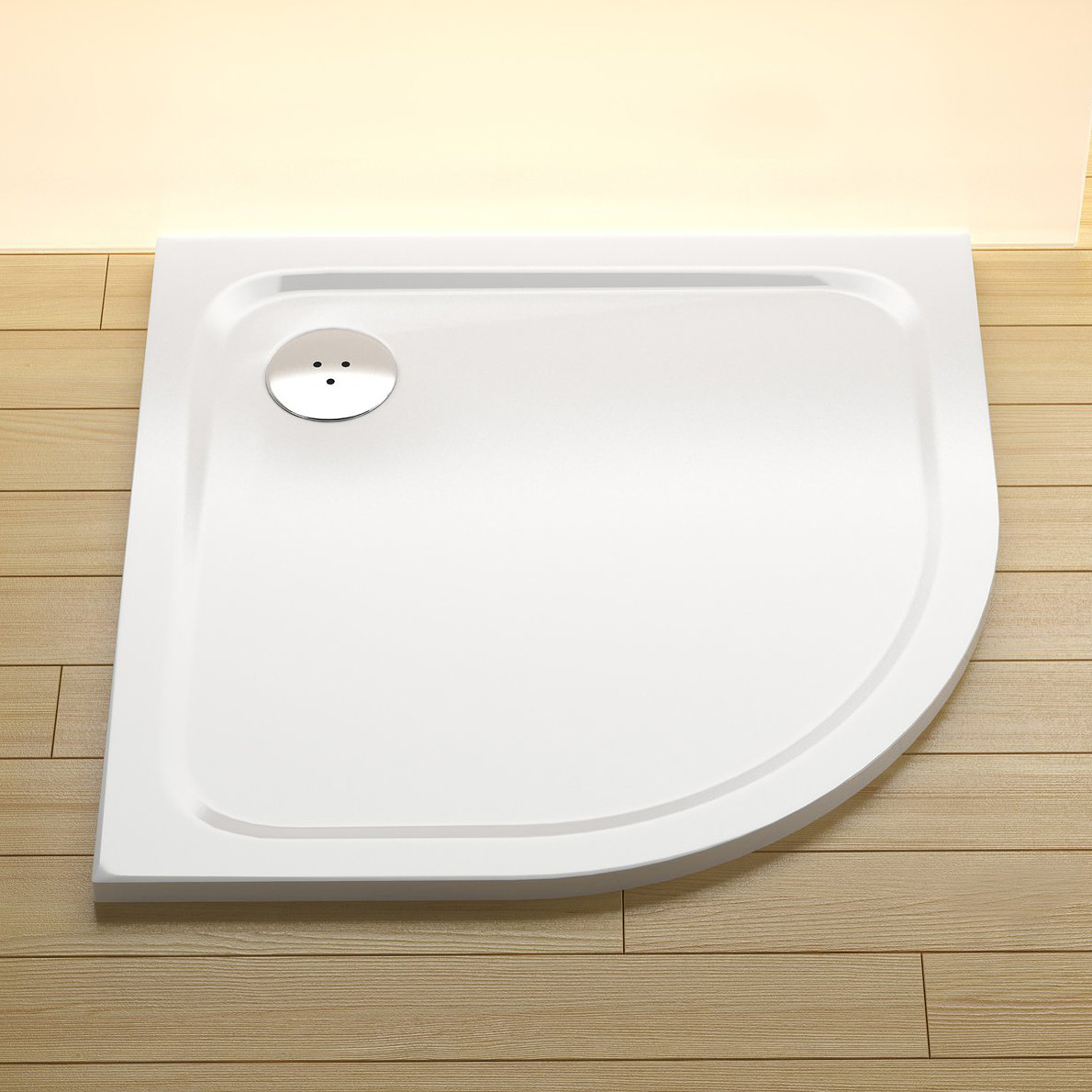 Ravak Elipso Pro Chrome brodzik 80x80 cm półokrągły biały XA244401010