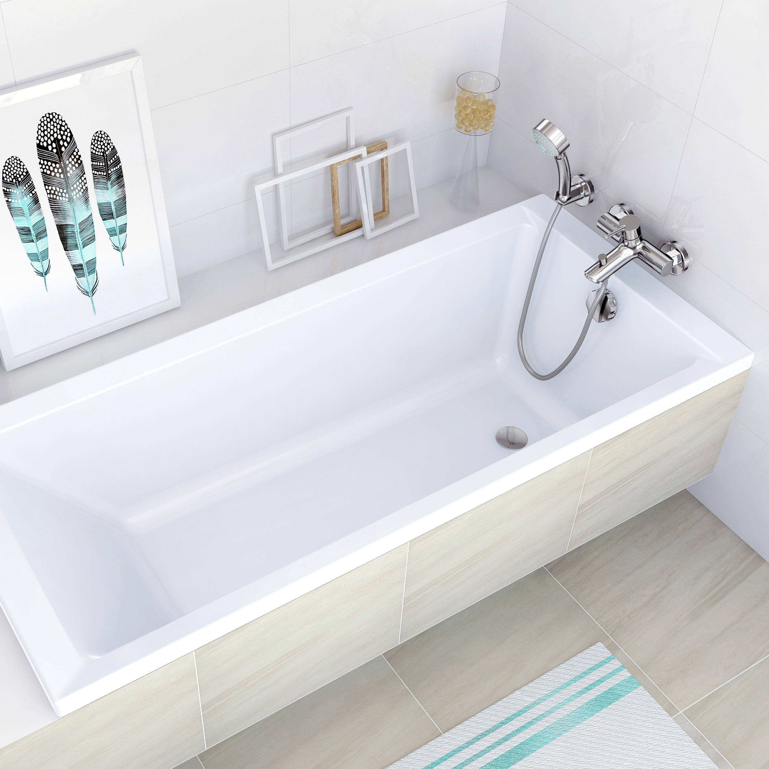 Cersanit Balinea wanna prostokątna 140x70 cm biała S301141