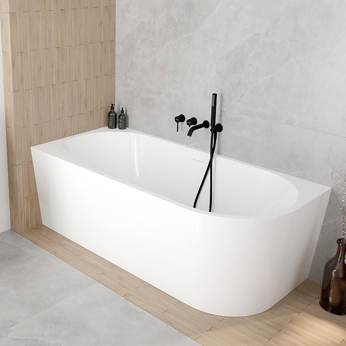 Oltens Delva wanna narożna 150x75 cm prostokątna biała 11007000 - Wysyłka w 24h