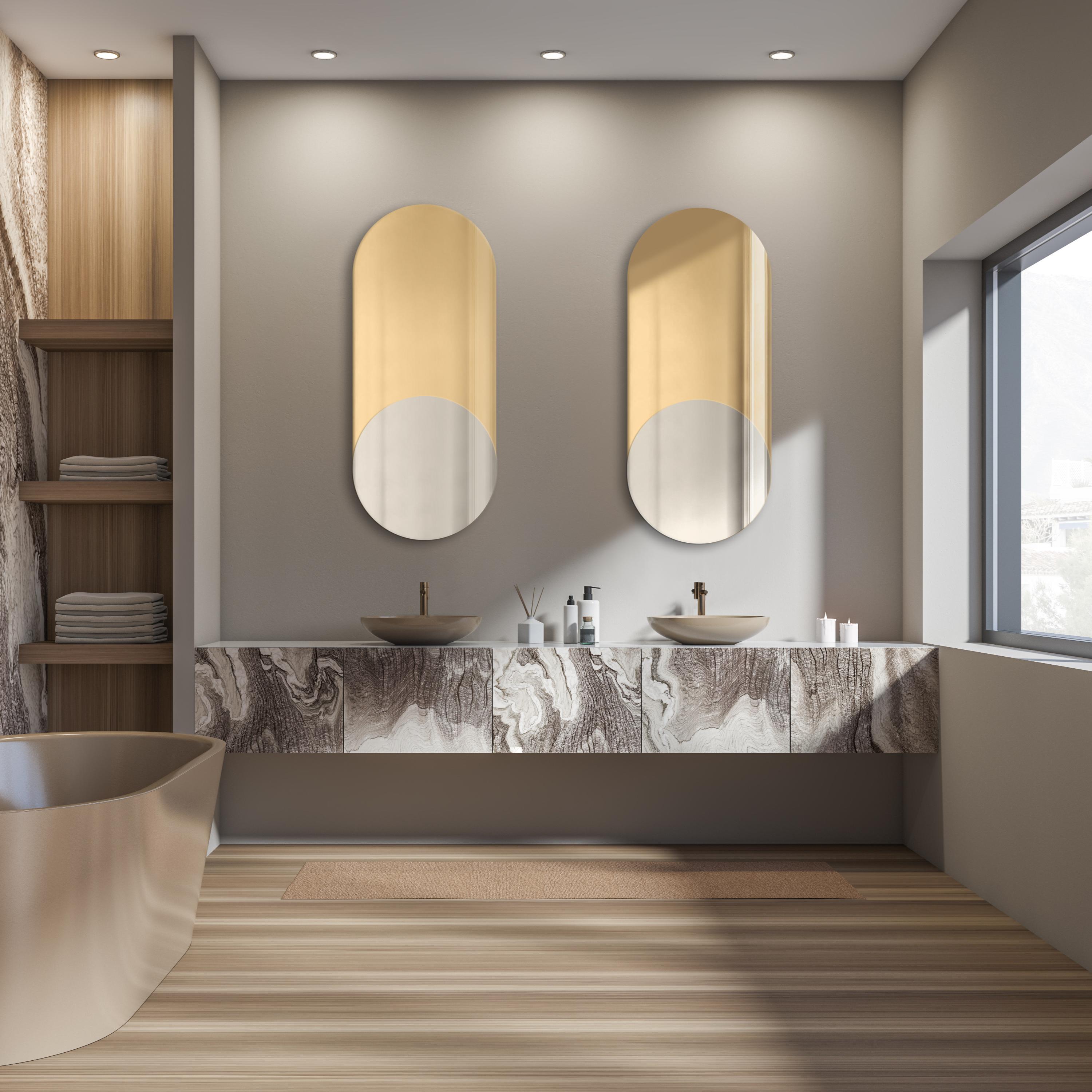 Guarda Carini Gold lustro 60x110 cm złoty/srebrny TOS-CAR-GOLD-60x110