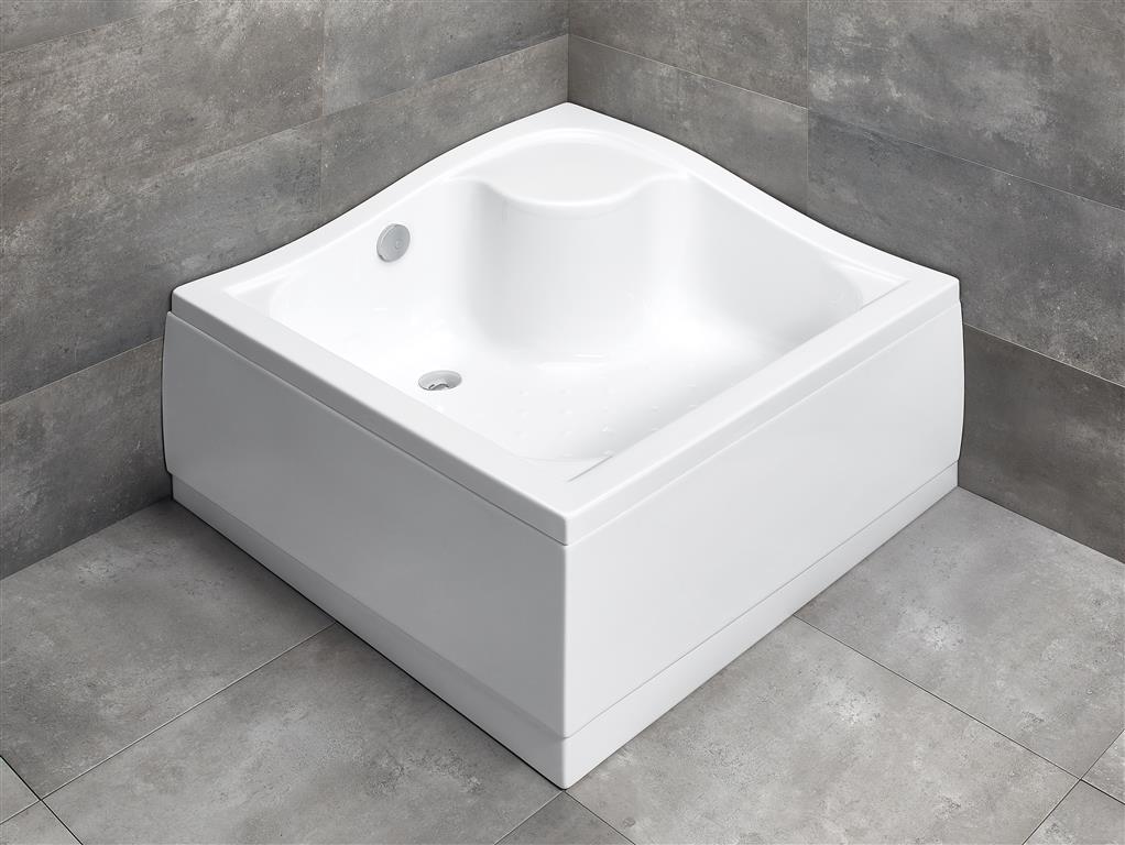 Radaway Korfu C brodzik 80x80 cm kwadratowy z obudową biały 4C88400-03