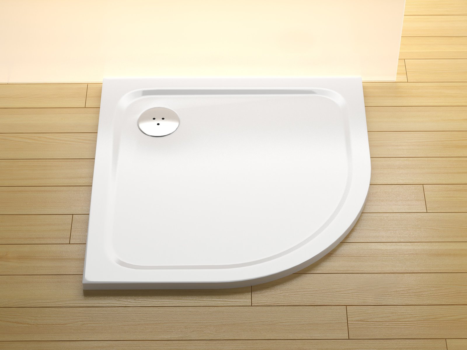 Ravak Elipso Pro Chrome brodzik 90x90 cm półokrągły biały XA247701010