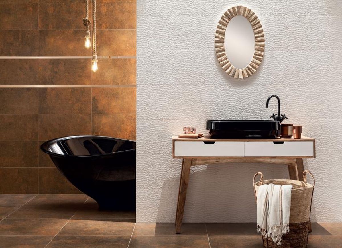 Tubądzin Terraform Caramel płytka ścienna 29,8x59,8 cm