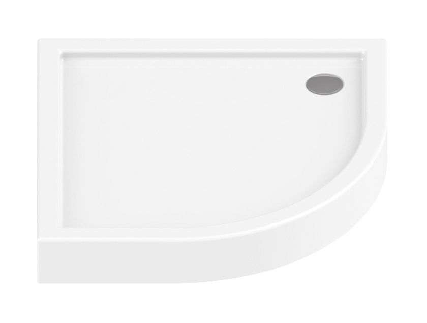 New Trendy Columbus brodzik 90x90 cm półokrągły biały B-0103