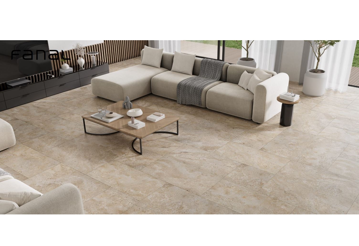 Fanal Petra płytka ścienno-podłogowa 120x60 cm beżowa-brązowa-mix kolorów