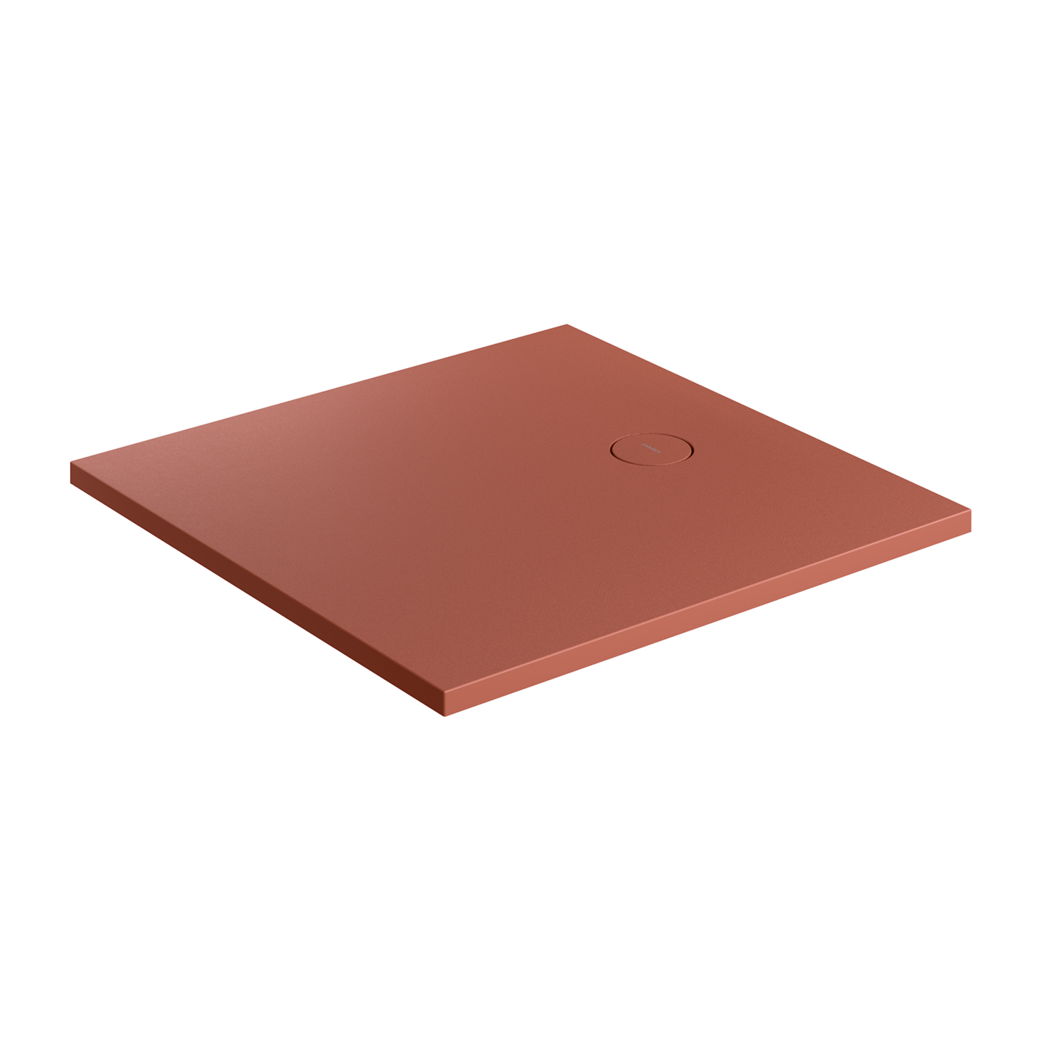 Omnires Aquarock brodzik kwadratowy z maskownicą 80x80 cm terracotta mat AQUAROCK80-KTE