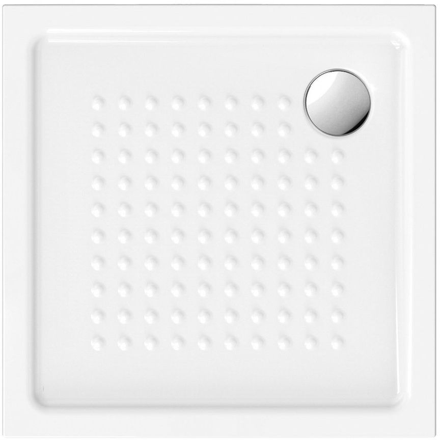 GSI Extra Flat brodzik 80x80 cm kwadratowy ceramiczny biały 438411