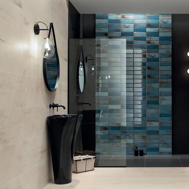 Tubądzin Curio blue mix B STR płytka ścienna 23,7x7,8 cm