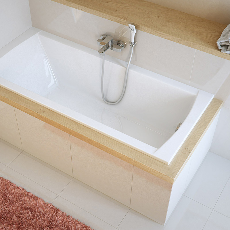 Excellent Aquaria wanna prostokątna 170x75 cm biała WAEX.AQU17WH