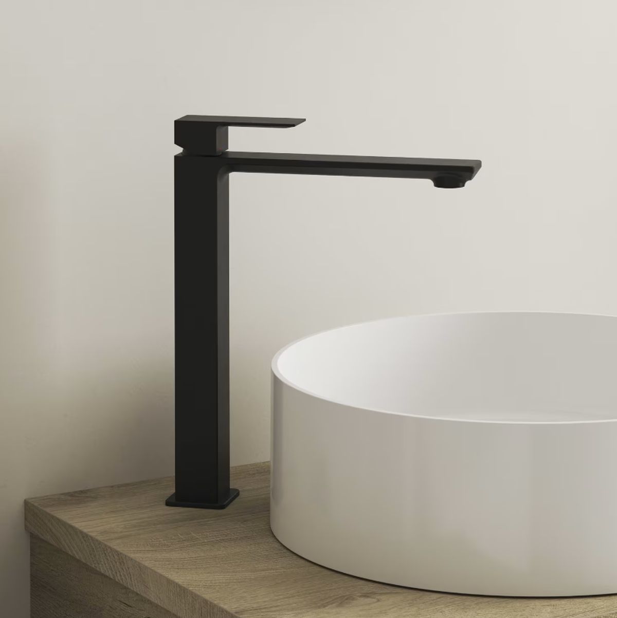 Kronenbach Quara 3.0 Black bateria umywalkowa XXL stojąca wysoka czarny mat KB100354C11 - Wysyłka w 24h