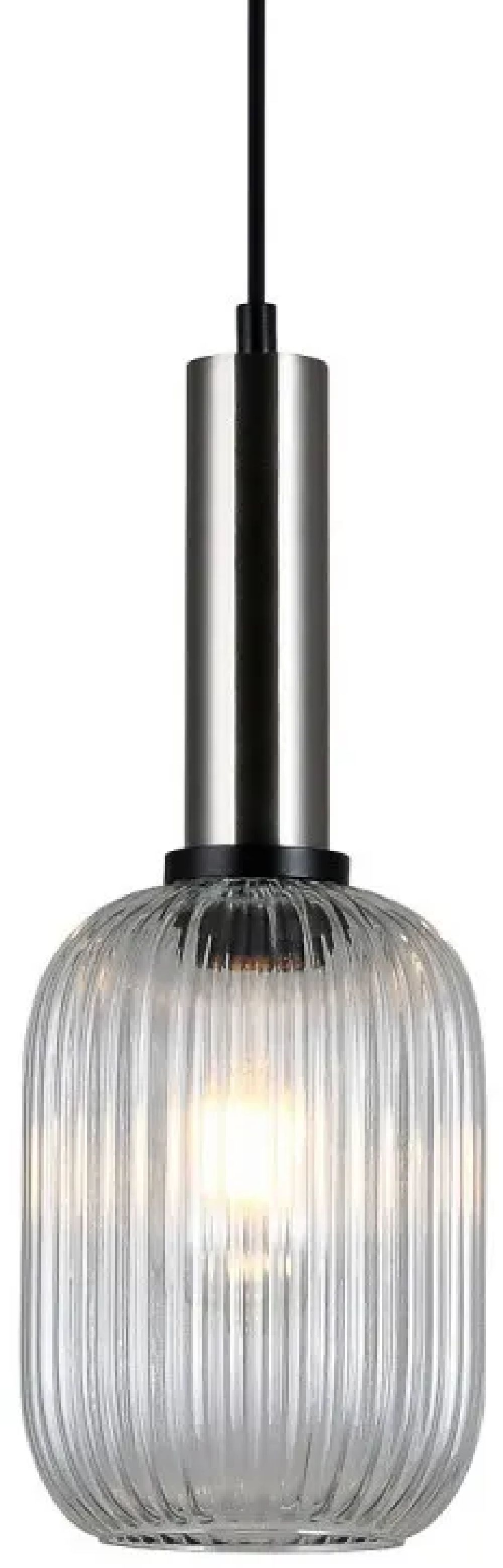 Italux Antiola lampa wisząca 1x40 W nikiel PND-5588-1M-SC+CL