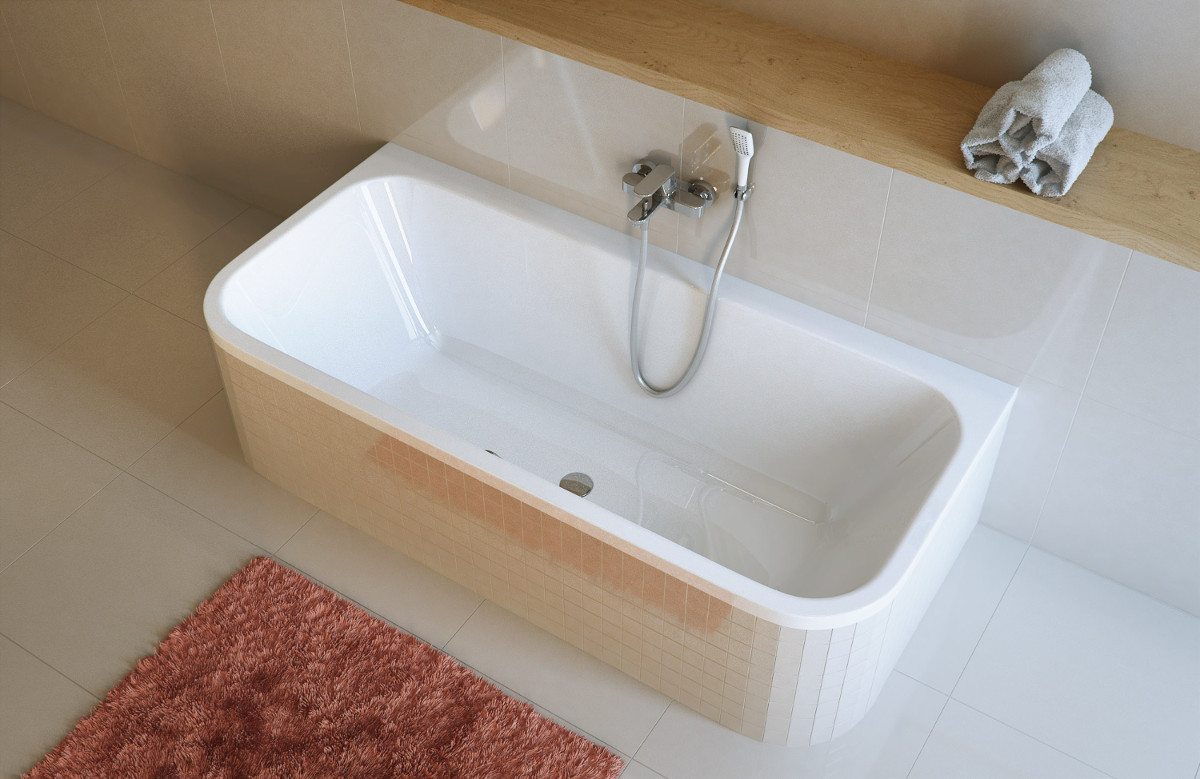 Excellent Arana wanna prostokątna 179x84,5 cm biała WAEX.ARA18WH