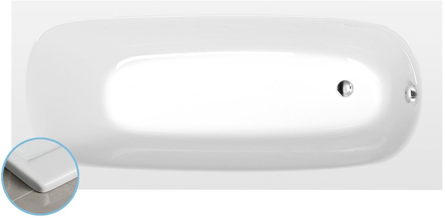 Polysan Ebro Slim wanna prostokątna 170x75 cm biała 26711S