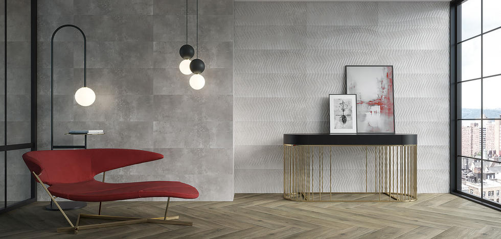 Paradyż Industrial Chic płytka ścienna 29,8x89,8 cm STR szary mat