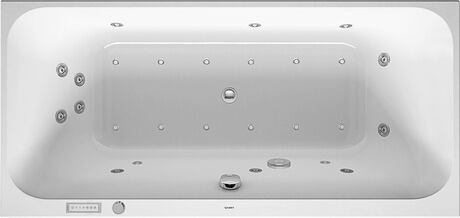 Duravit Happy D.2 wanna z hydromasażem Air- System 200x100 cm prostokątna biała 760341000AS0000