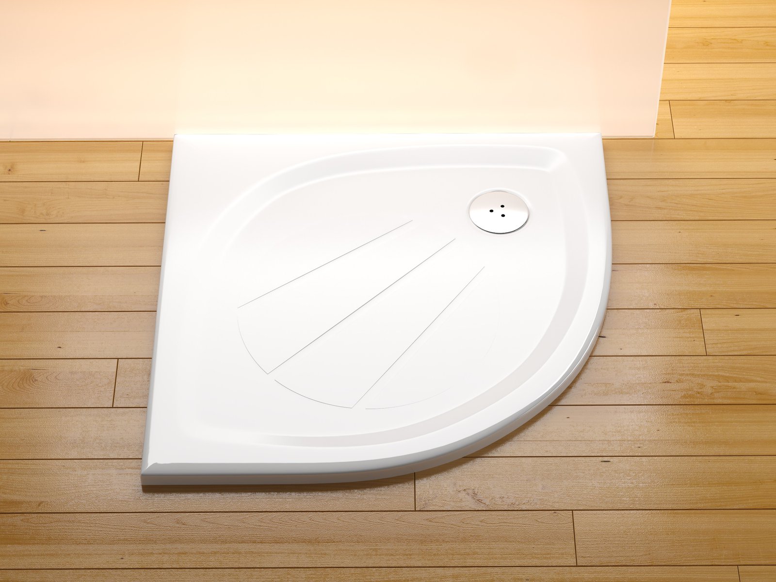 Ravak Galaxy Elipso Pro-80 brodzik 80x80 cm półokrągły biały XA234401010