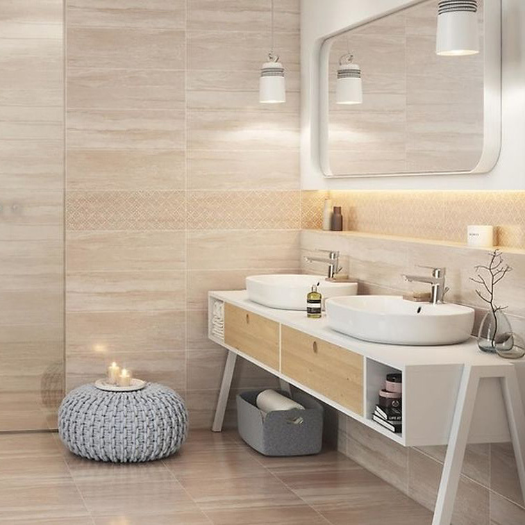 Cersanit Marble Room cream płytka ścienna 20x60 cm kremowy mat