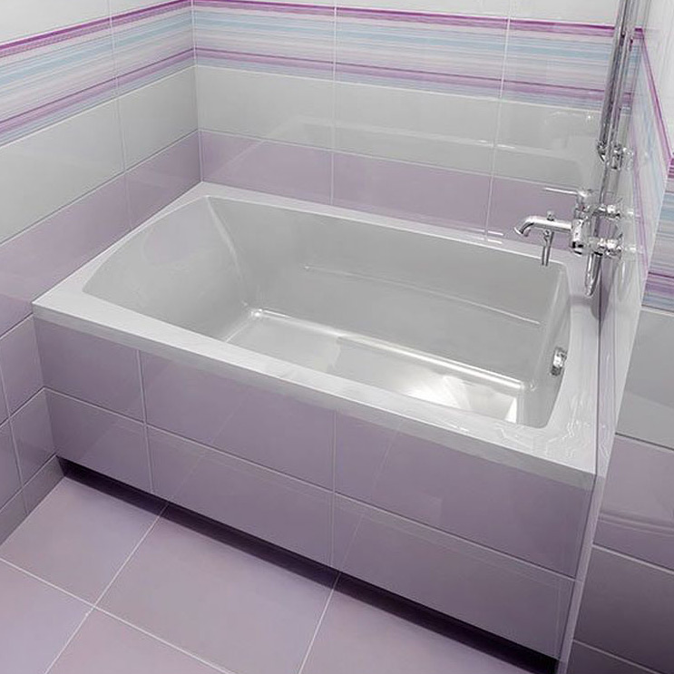 Polysan Lily wanna prostokątna 130x70 cm biała 77511