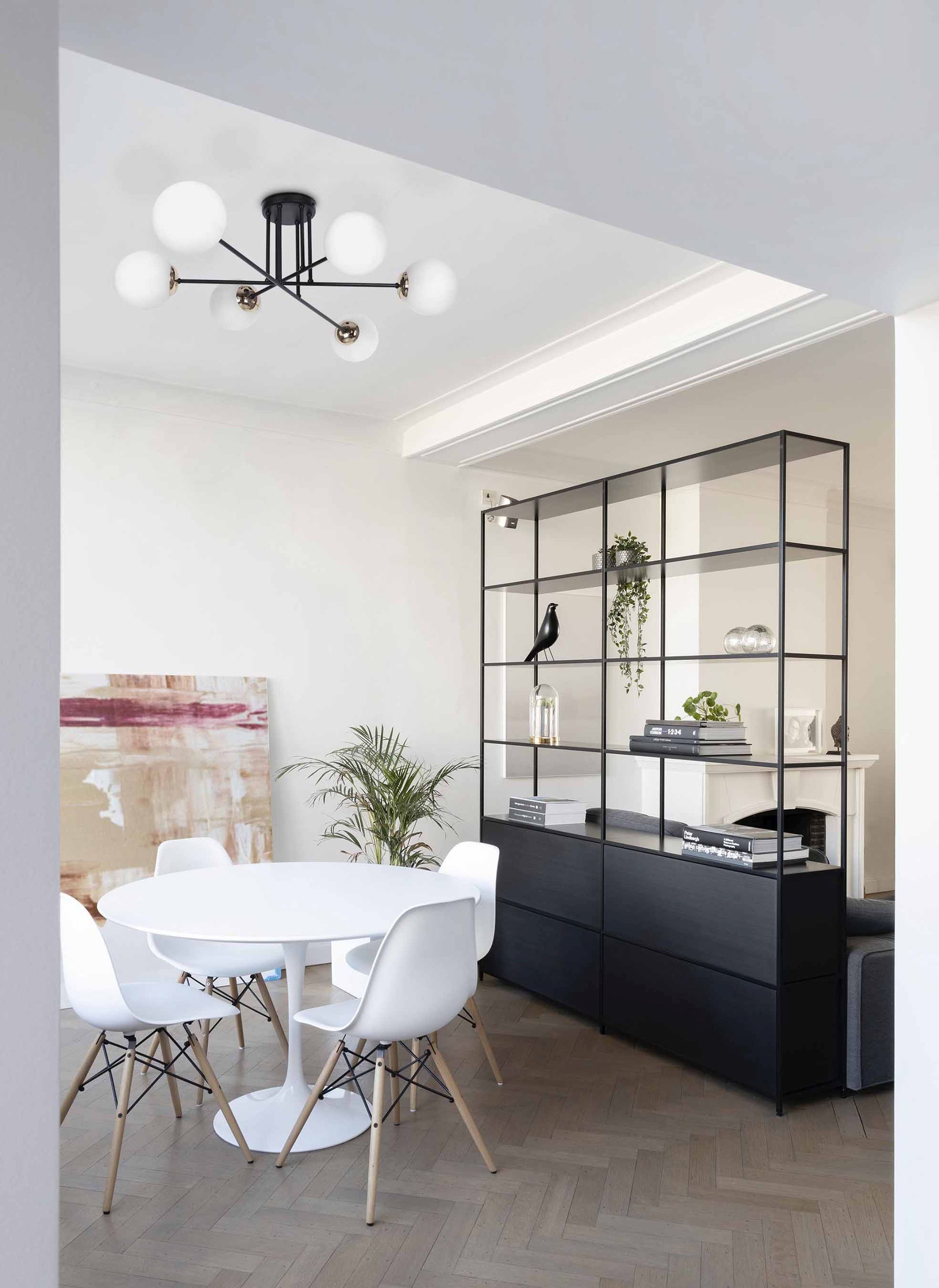 Kaja Isla lampa podsufitowa 6x40 W biała-czarna-patyna K-4915 - Wysyłka w 24h