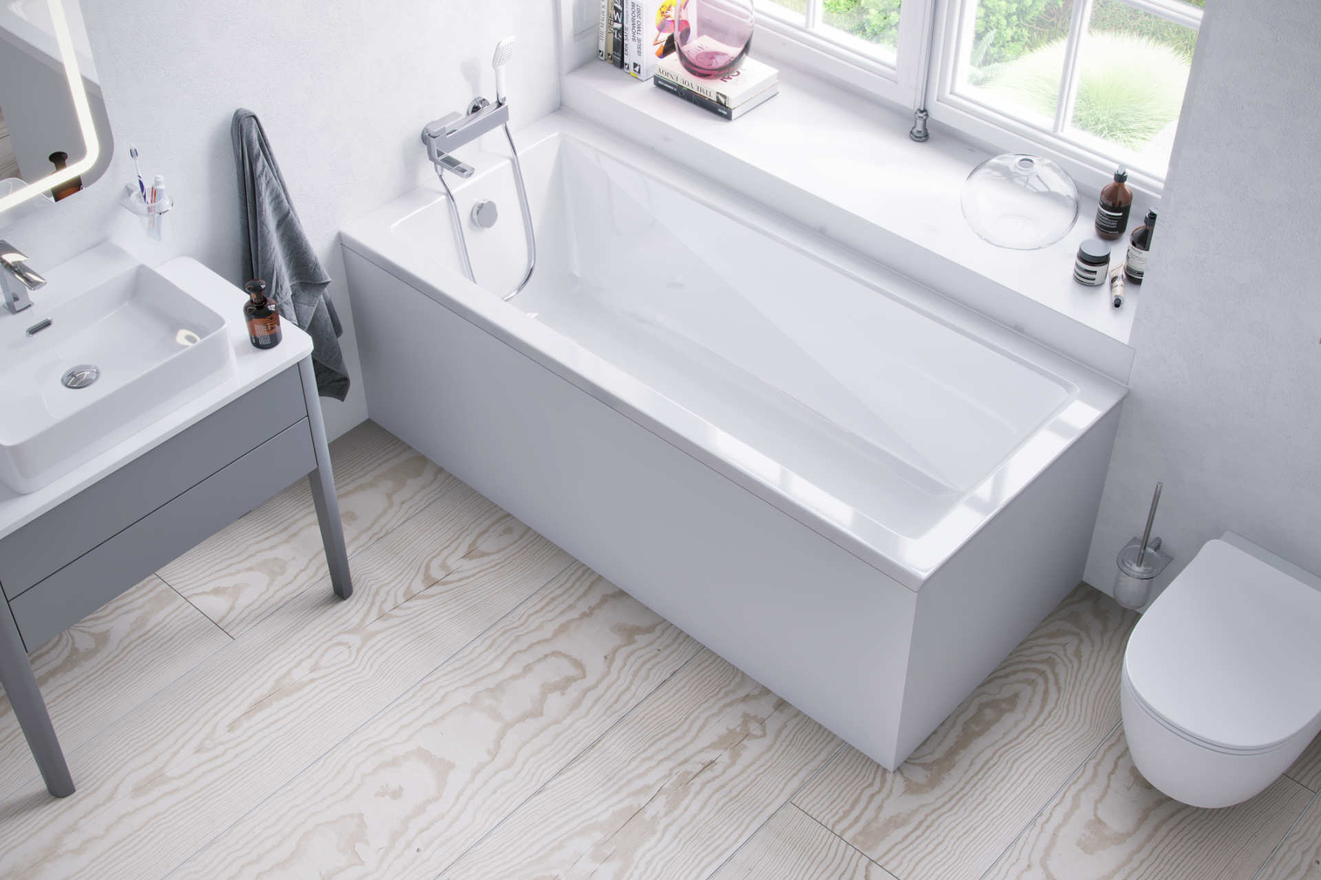 Excellent Wave wanna prostokątna 170x75 cm biała WAEX.WAV170.75WH