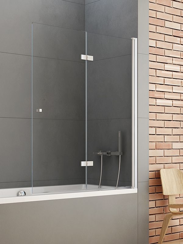 New Trendy New Soleo parawan nawannowy 120 cm prawy szkło przezroczyste P-0031