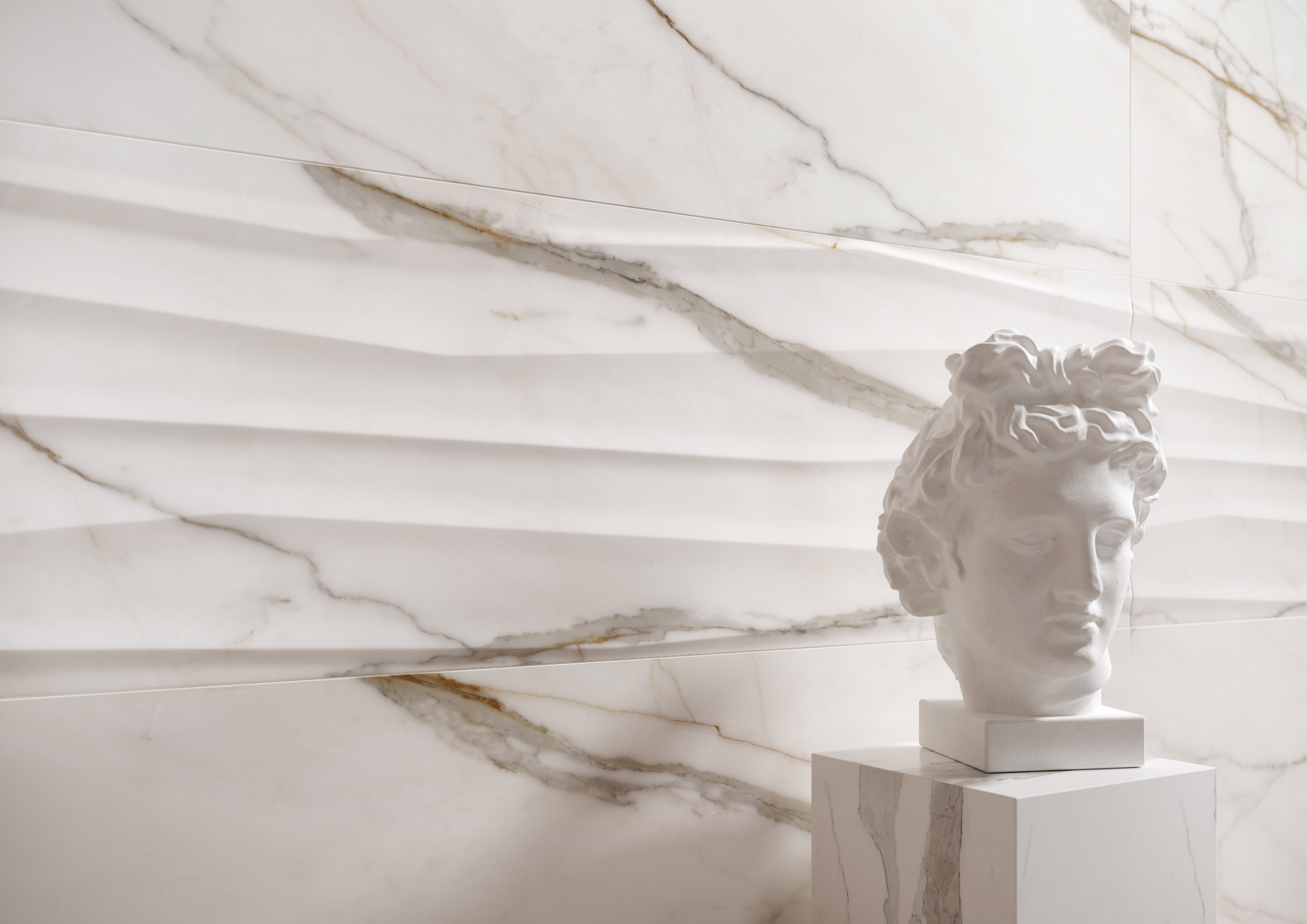 Opoczno Cosima white satin płytka ścienna 39,8x119,8 cm biały satynowy