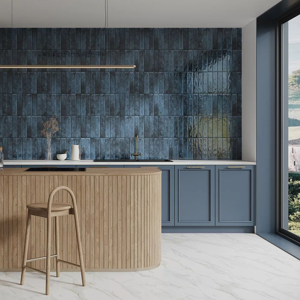 Paradyż Monpelli Navy STR płytka ścienna 29,8x6,5 cm niebieska