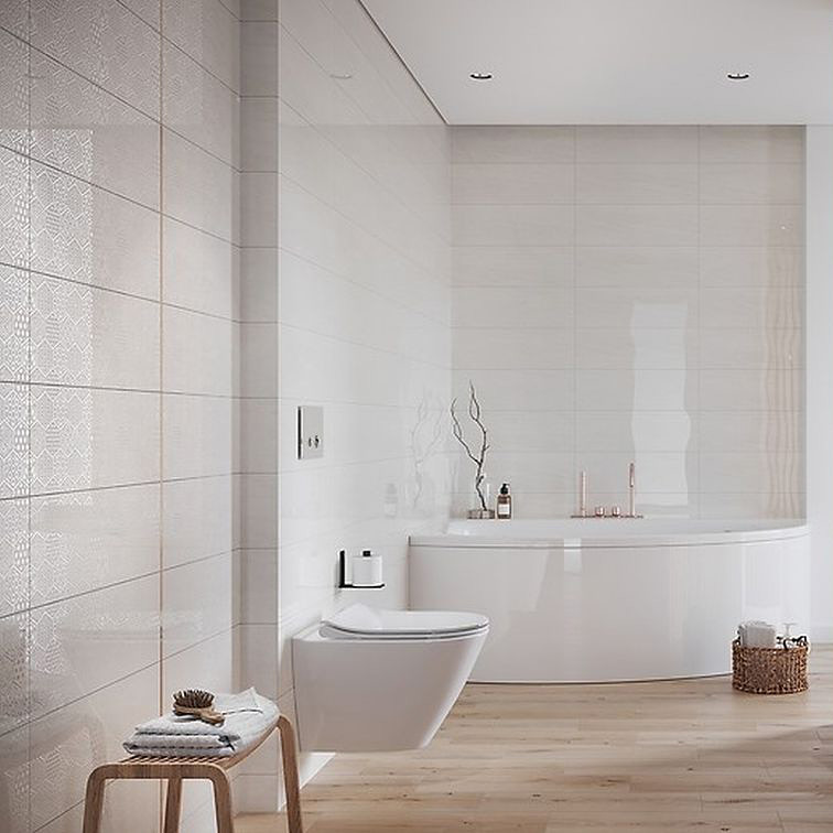 Cersanit Bantu cream heksagon inserto glossy płytka ścienna 20x60 cm kremowy połysk