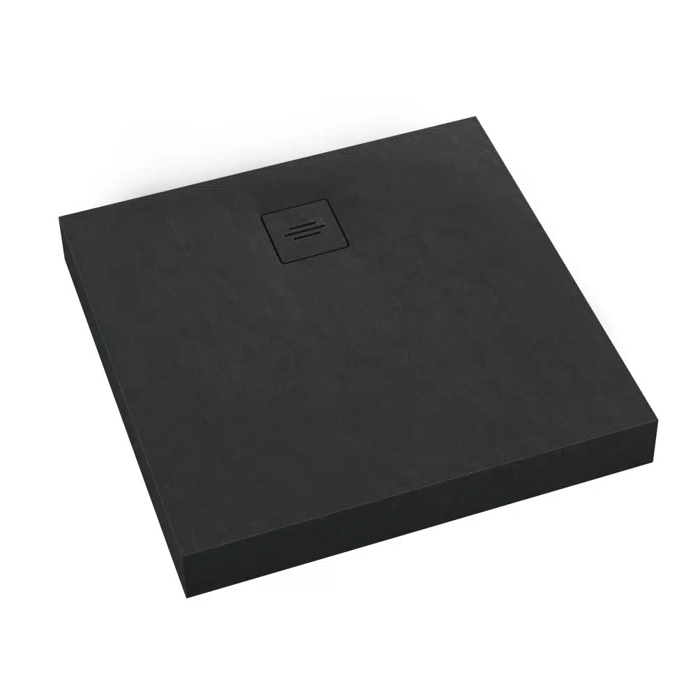 Schedline Nonlimits Black Stone brodzik kwadratowy 90x90 cm czarny kamień 3ST.N2K-9090/C/ST-M1/C/ST