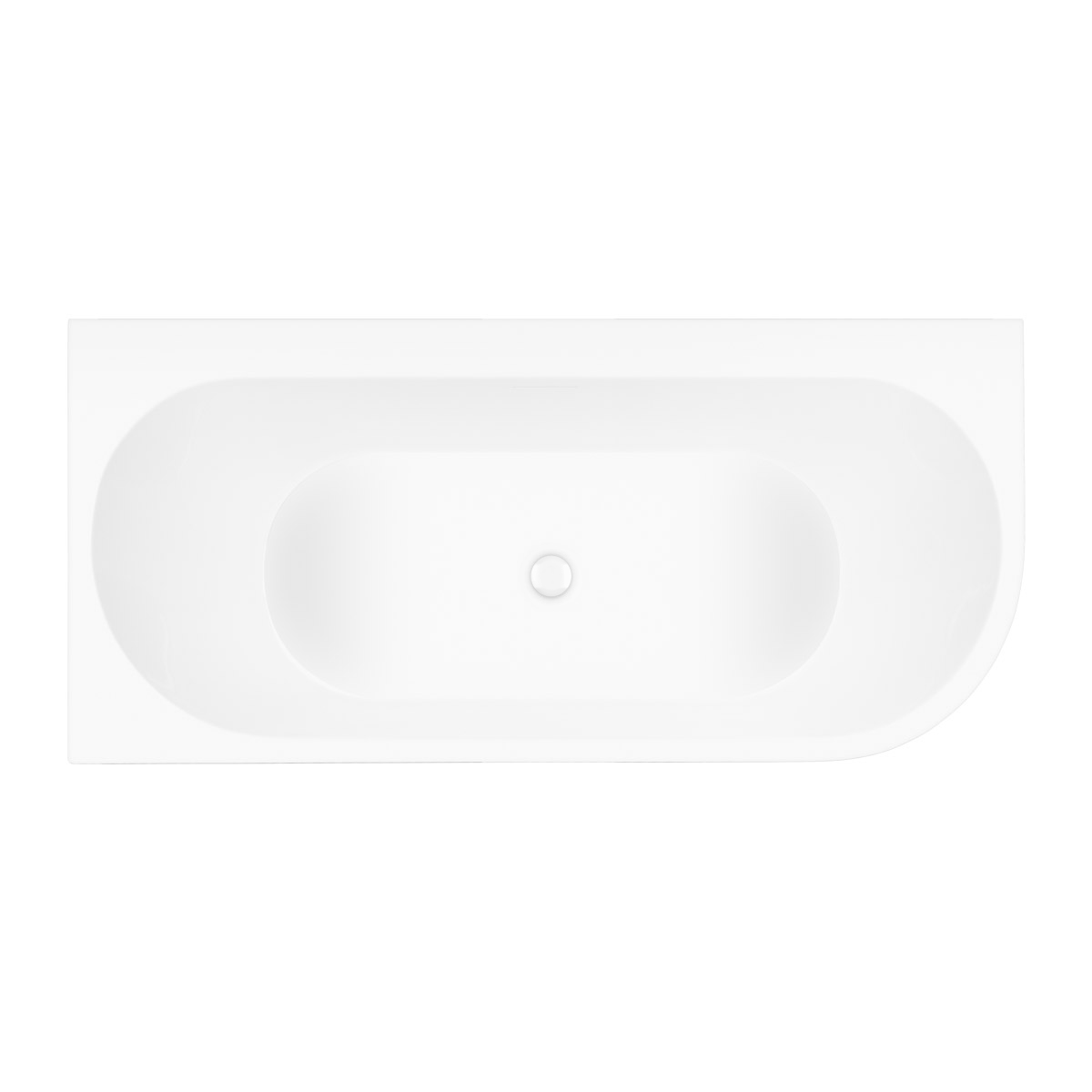 Zestaw Oltens Hulda wanna narożna 170x80 cm prostokątna z pokrywą korka biały połysk (11005000, 09002000) - Wysyłka w 24h