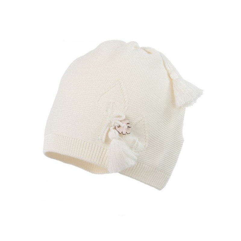 JAMIKS LIFA elegancka bambusowa czapeczka do chrztu dla dziewczynki