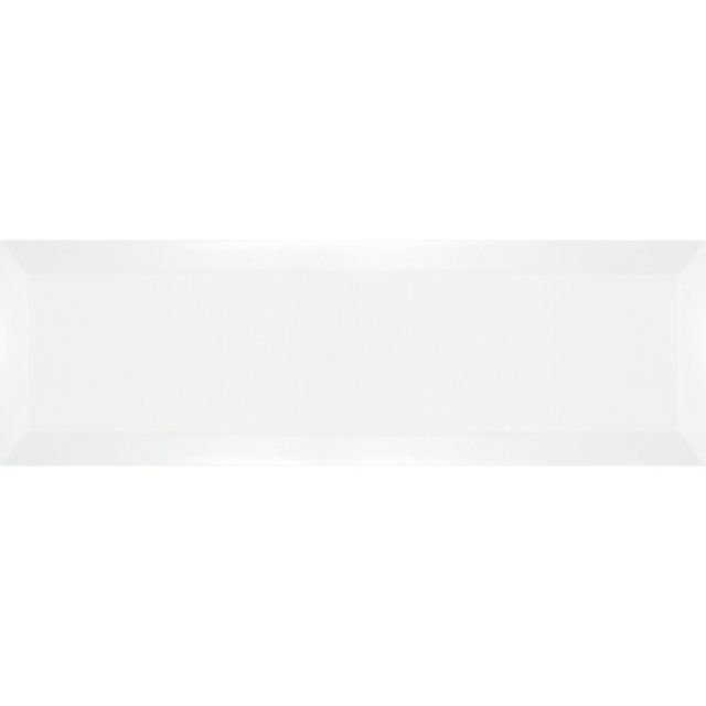 Płytka ścienna hiszpańska Ribesalbes BISEL BLANCO BRILLO 10x30 gat. I