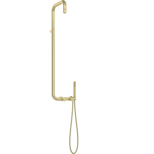 DEANTE Deszczownica SILIA HEXA z baterią prysznicową złoto szczotkowa