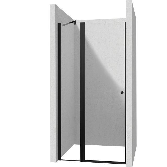 DEANTE Drzwi prysznicowe KERRIA PLUS 120x200 cm uchylne nero KTSUN45P