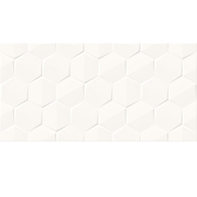 Płytka ścienna ALTERIO white structure hexa satin rect 29,8x59,8 gat.