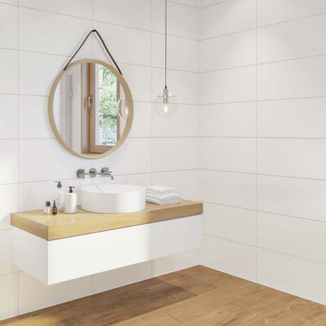 Płytka ścienna CHIARA white mat nierekt 8mm 29,8x59,8 #002 gat. II