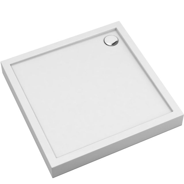 OMNIRES Brodzik kwadratowy CAMDEN 80x80 biały połysk CAMDEN80-KBP