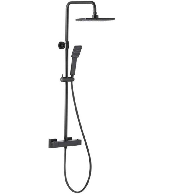 KFA Deszczownica LOGON z baterią prysznicową termostatyczną czarna 57